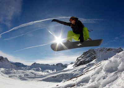 Snowboardsprung Zugspitze