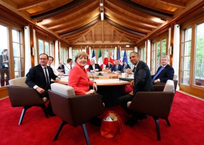G7 Gipfel in Elmar Merkel Obana Hollande