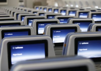 Lufthansa Innenraum Sitzreihen
