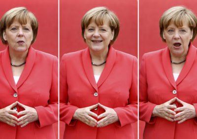Combo photo of German Chancellor Merkel